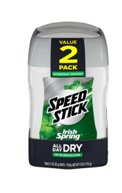 Speed Stick Irish Spring Antiperspirant Deodorant, Original, 2.7 oz, Twin Pack, Male