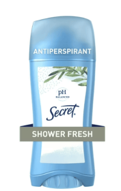 Secret Invisible Solid Antiperspirant Deodorant, Shower Fresh, 2.6 oz