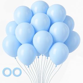 105pcs Baby Blue Balloons 12inch Light Blue Balloons for Boys Girls Birthday Baby Shower Gender Reveal Wedding Children's Day Decorations