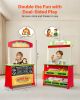 VEVOR Wooden Puppet Theater 2-in-1 Reversible Play Store Kids Play Market Stand