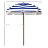 Pop-Up Beach Shelter, Azure, Vent Ruffles, Carry Bag, Trendy Sun Protection
