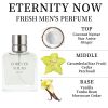 3.4 Fl Oz Men's Eau De Parfum Spray - a Amber Fougere fragrance for men- With Coconut Nectar,Star Anise and Ginger - Medium Intensity Perfume