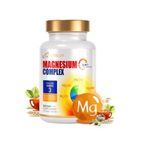 Magnesium Glycinate Malate Vitamin D3 Vegan Formula Supports Bone Health Highly Absorbable Chelated Product (Option: 1Pc)