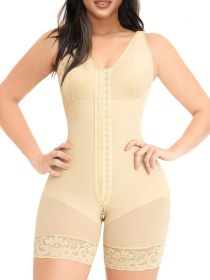 Fasjrixa Fajas Colombianas Shapewear for Women Tummy Control Post Surgery Full Body Shaper Butt Lifter with Zipper Crotch,corset tops for women (Color: White, size: S)